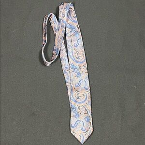 Vintage Jos. A. Bank Paisley Silk Tie in Blue and Pink
